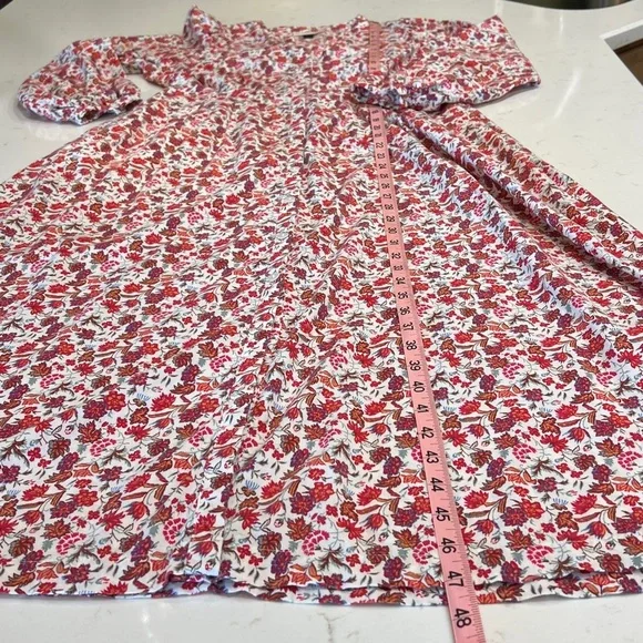 Universal Thread Floral Maxi Dress Button Front Long Sleeve Pockets - Picture 12 of 12